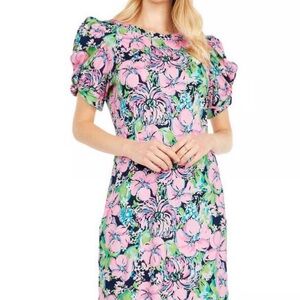 EUC Lilly Pulitzer Anabella T Shirt Dress in High Tide Navy Tall